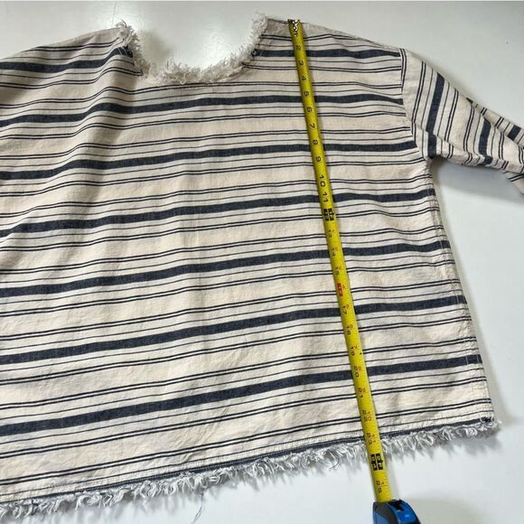 Nili Lotan Striped 100% Cotton Top Small - Picture 7 of 8